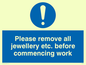 MH200: Remove all jewellery for work