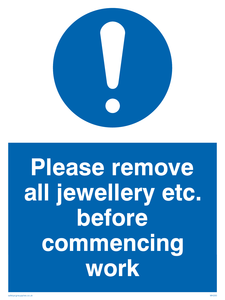 MH200: Remove all jewellery for work