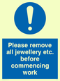 MH200: Remove all jewellery for work