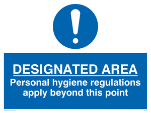 MH201: Designated area hygiene rules
