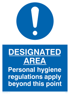 MH201: Designated area hygiene rules