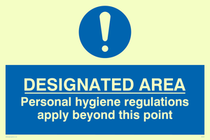 MH201: Designated area hygiene rules