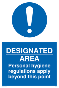 MH201: Designated area hygiene rules
