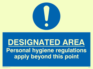 MH201: Designated area hygiene rules