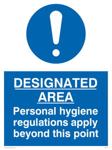 MH201: Designated area hygiene rules