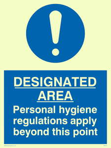 MH201: Designated area hygiene rules