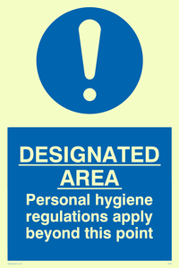 MH201: Designated area hygiene rules