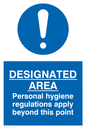 MH201: Designated area hygiene rules