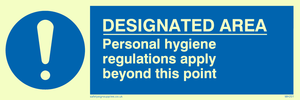 MH201: Designated area hygiene rules