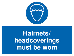 MH204: hairnets/headcoverings must be worn