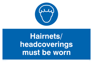 MH204: hairnets/headcoverings must be worn