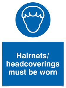 MH204: hairnets/headcoverings must be worn