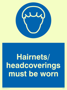 MH204: hairnets/headcoverings must be worn