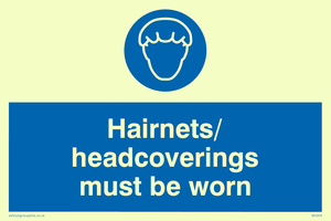 MH204: hairnets/headcoverings must be worn