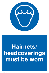 MH204: hairnets/headcoverings must be worn
