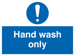 MH205: hand wash only