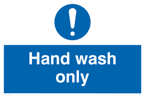 MH205: hand wash only