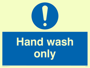 MH205: hand wash only