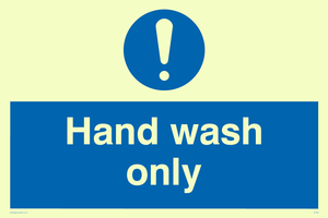 MH205: hand wash only