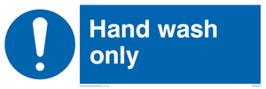 MH205: hand wash only