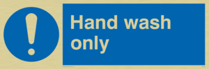 MH205: hand wash only