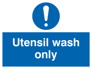 MH206: utensil wash only