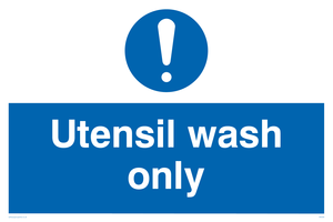 MH206: utensil wash only