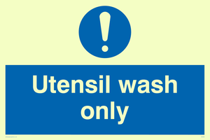 MH206: utensil wash only