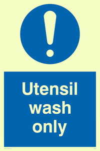 MH206: utensil wash only