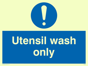 MH206: utensil wash only