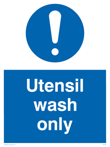 MH206: utensil wash only