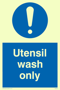 MH206: utensil wash only