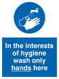 MH209: Wash only hands here