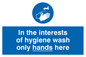 MH209: Wash only hands here