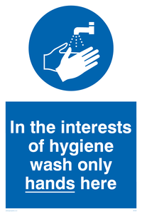 MH209: Wash only hands here