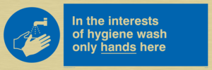 MH209: Wash only hands here