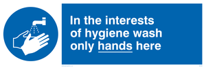 MH209: Wash only hands here
