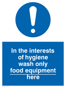 MH210: Wash only food equipment here