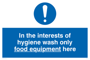 MH210: Wash only food equipment here