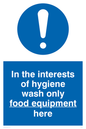 MH210: Wash only food equipment here