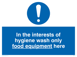 MH210: Wash only food equipment here