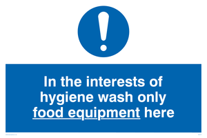 MH210: Wash only food equipment here