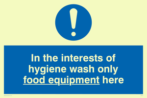 MH210: Wash only food equipment here