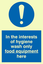 MH210: Wash only food equipment here