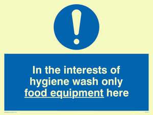MH210: Wash only food equipment here