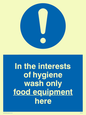 MH210: Wash only food equipment here