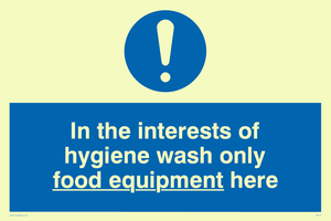 MH210: Wash only food equipment here