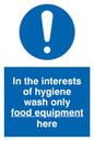MH210: Wash only food equipment here