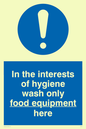 MH210: Wash only food equipment here