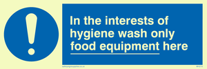MH210: Wash only food equipment here